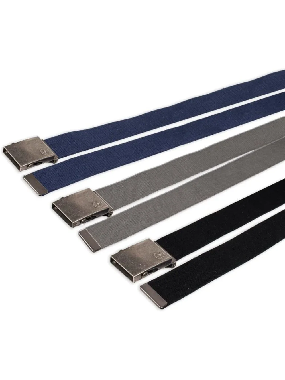 Unisex Casual Cut-To-Fit Web Belt Set - 3 Pack Straps & Interchangeable Buckle